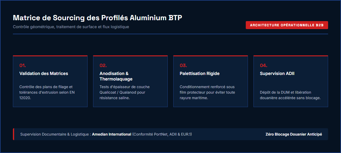Matrice de sourcing des profilés aluminium pour le BTP